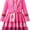 Satmonnus G'i'rls Pink Halloween Costume Dress, Heart Printed Costume Dress Fancy Dress Up Princess Jacket and Dress Cosplay Outfit Halloween Party for 4-12 Y