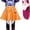 ZUITEH Halloween Anime Cosplay Miras Costumes,Popular Singer Idol Group T-Shirts Skirt Suit With Wig Full Set, Pop Star Dress Up Stage Outfits For School Party Carnival Festival Performance