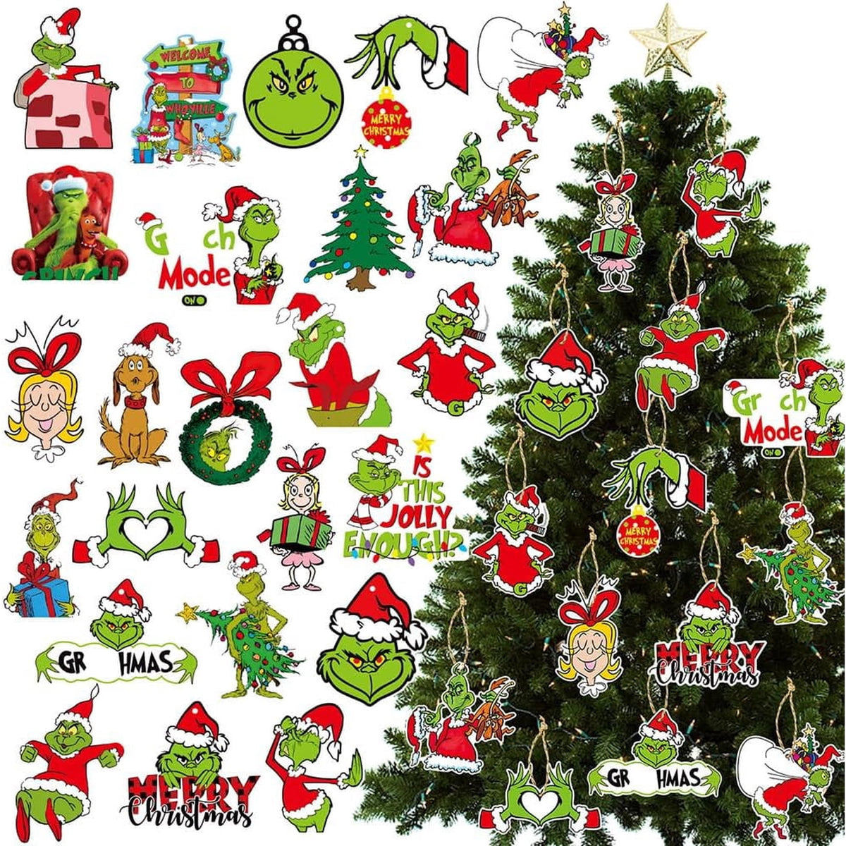24PCS Double-Sided Christmas Hanging Ornaments - image 1