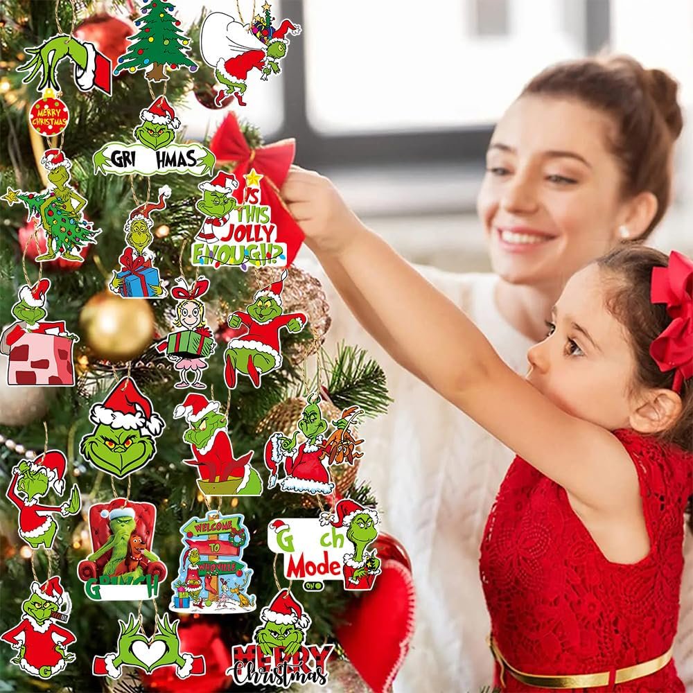 24PCS Double-Sided Christmas Hanging Ornaments - image 2