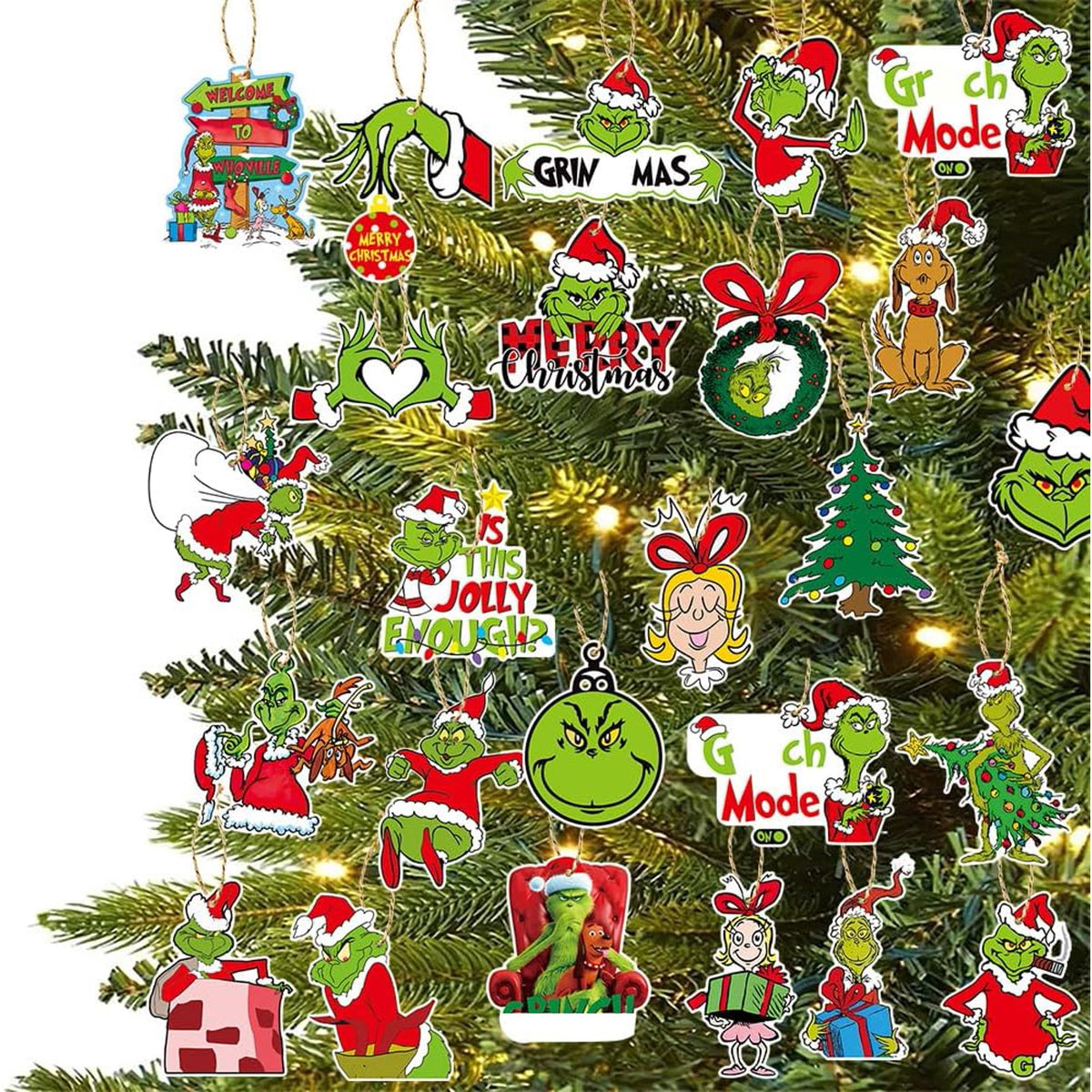 24PCS Double-Sided Christmas Hanging Ornaments - image 3