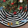 48 Inch Nightmare Before Christmas Tree Skirt - Soft and Cozy Farmhouse Holiday Decor, Xmas Tree Base Cover, Perfect for Christmas Party, Winter Holiday Decorations