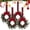 Satmonnus Christmas Mini Wreaths, Set of 4 Small Artificial Pine Cabinet Rings with Red Bows and Berries, Mini Holiday Door and Window Decor, Hanging Indoor Outdoor Christmas Decorations