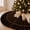 Christmas Tree Skirt,Velvet Tree Skirt with Ruffled Edge with Pearls, Classic Large Velvet Fur Plush Tree Skirt for Merry Christmas(Brown,48Inch)