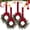 Satmonnus Christmas Mini Wreaths, Set of 4 Small Artificial Pine Cabinet Rings with Red Bows and Berries, Mini Holiday Door and Window Decor, Hanging Indoor Outdoor Christmas Decorations