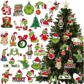 Christmas Ornaments for Christmas Tree, 24Pcs Christmas Decorative Hanging Ornaments Double Sided Design Winter Holiday Xmas Christmas Ornaments for Indoors Home Christmas Party Favor Supplies