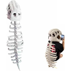 Dinosaur Skeleton Halloween Costume,Realistic Dinosaur Skeleton Costume Set,Skeleton Design Dinosaur Skull Outfit,Halloween PartyThemed Cosplay Props