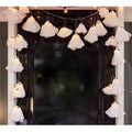 Halloween Ghost String Lights, 6Ft Outdoor Halloween Decorations Lights with White Ghosts Lights, Hanging Ghosts Fairy Lights Listed for Patio Garden Backyard Party Bedroom Window
