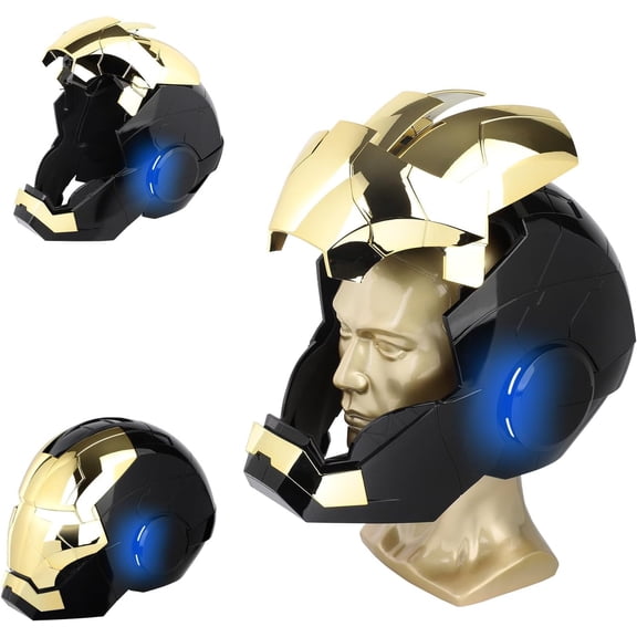 Iron Hero MK 5 Wearable Electronic Helmet: Voice & Remote Controlled, LED Eyes & Sound Effects, Perfect Super Hero Movie Prop and Figure for Adults Collectors- Ideal Gift for Halloween & Christmas