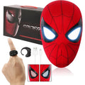 LED Light-Up SuperHero Mask with Remote Control, Rechargeable Cosplay Costume Mask for Teens & Adults, Adjustable Full Face Mask for Halloween Parties, Dress Up and Role Play