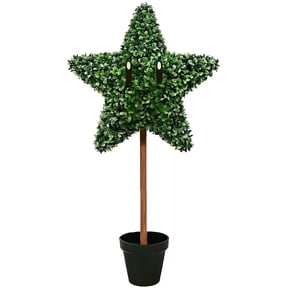 Large Artificial Five-Pointed Star Shaped Patriotic Topiary Tree, Artificial Green Boxwood 4th of July Decoration,1776-2026 USA 250th Anniversary Merchandise for Front Door Outdoor Decor