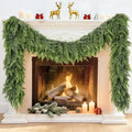 Satmonnus Christmas Garland Real Touch Cedar Garland Christmas Decorations 9 ft Soft and Lush Realistic Faux Pine Garlands for Mantle, Doorframe, Fireplace Indoor Outdoor Holiday Decorations