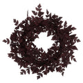 Satmonnus Halloween Burgundy Fall Wreath for Front Door, Dark Leaf Autumn Wreath, Elegant Faux Foliage Door Decor for Halloween Thanksgiving Porch Mantle Wall Display