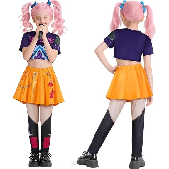 Satmonnus Popular Singers Costumes,Halloween Anime Cosplay Costume for Movie Fans Halloween Party Cosplay Dance Stage Outfit Set