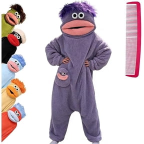 Satmonnus Silly Big Mouth Monster Onesie, Funny Big Mouth Monster Onesie Pajamas, Soft Plush Loungewear Halloween Cosplay Dress Up Role Play Stage Costume