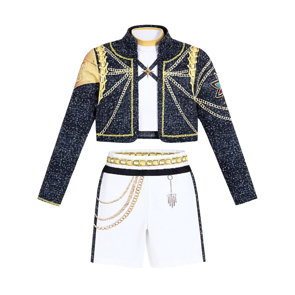 Girls black and gold pop star costume - image 4