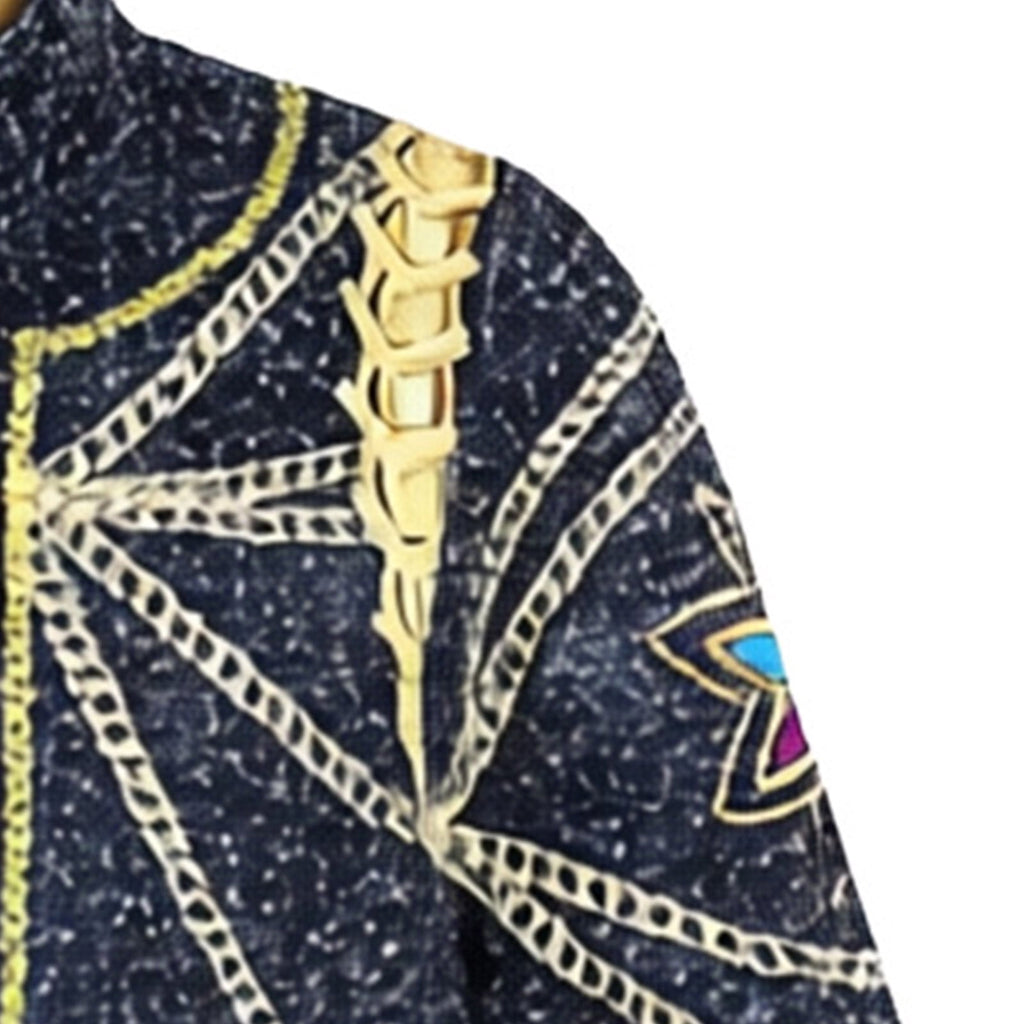 Girls black and gold pop star costume - image 6