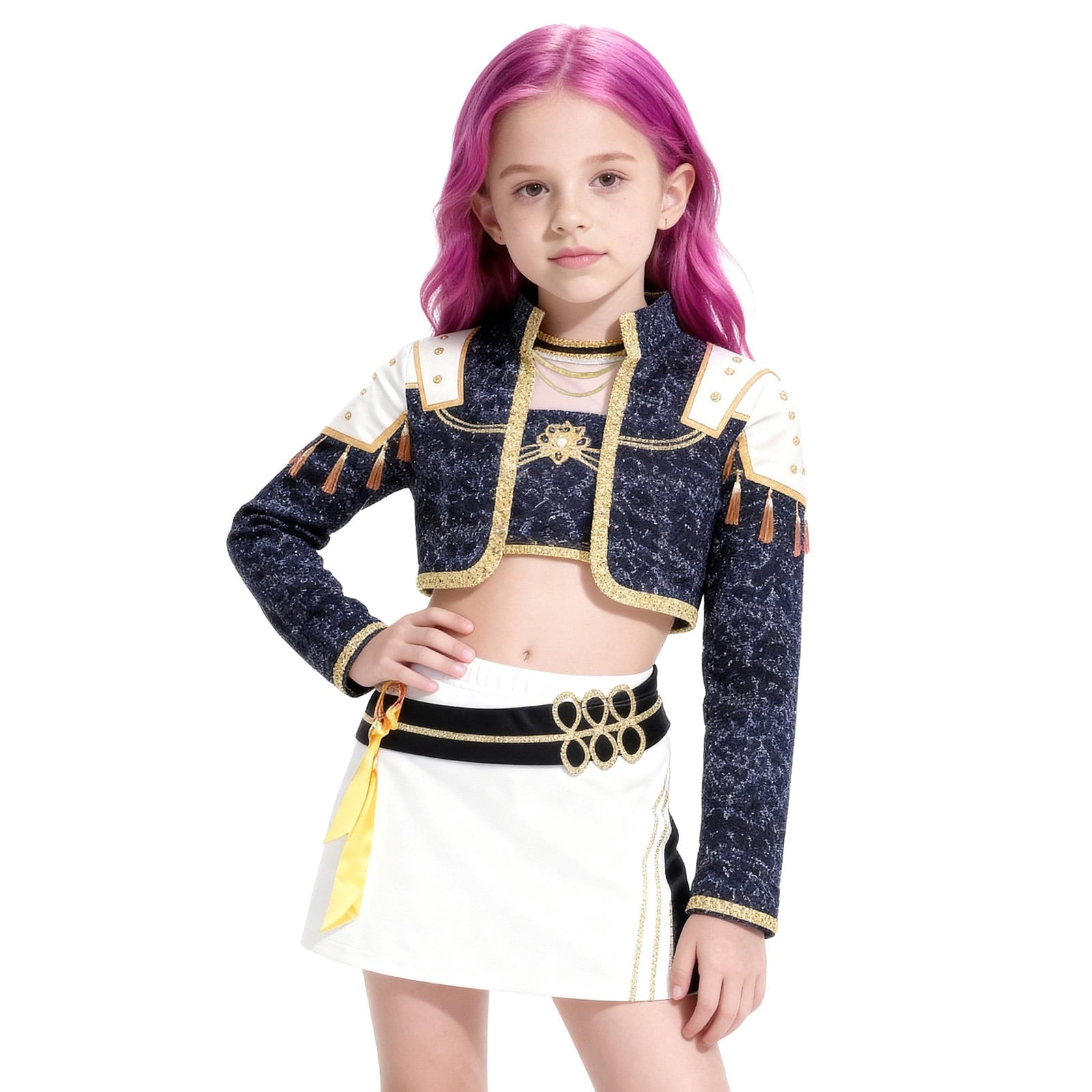 Girls black and gold pop star costume - image 18