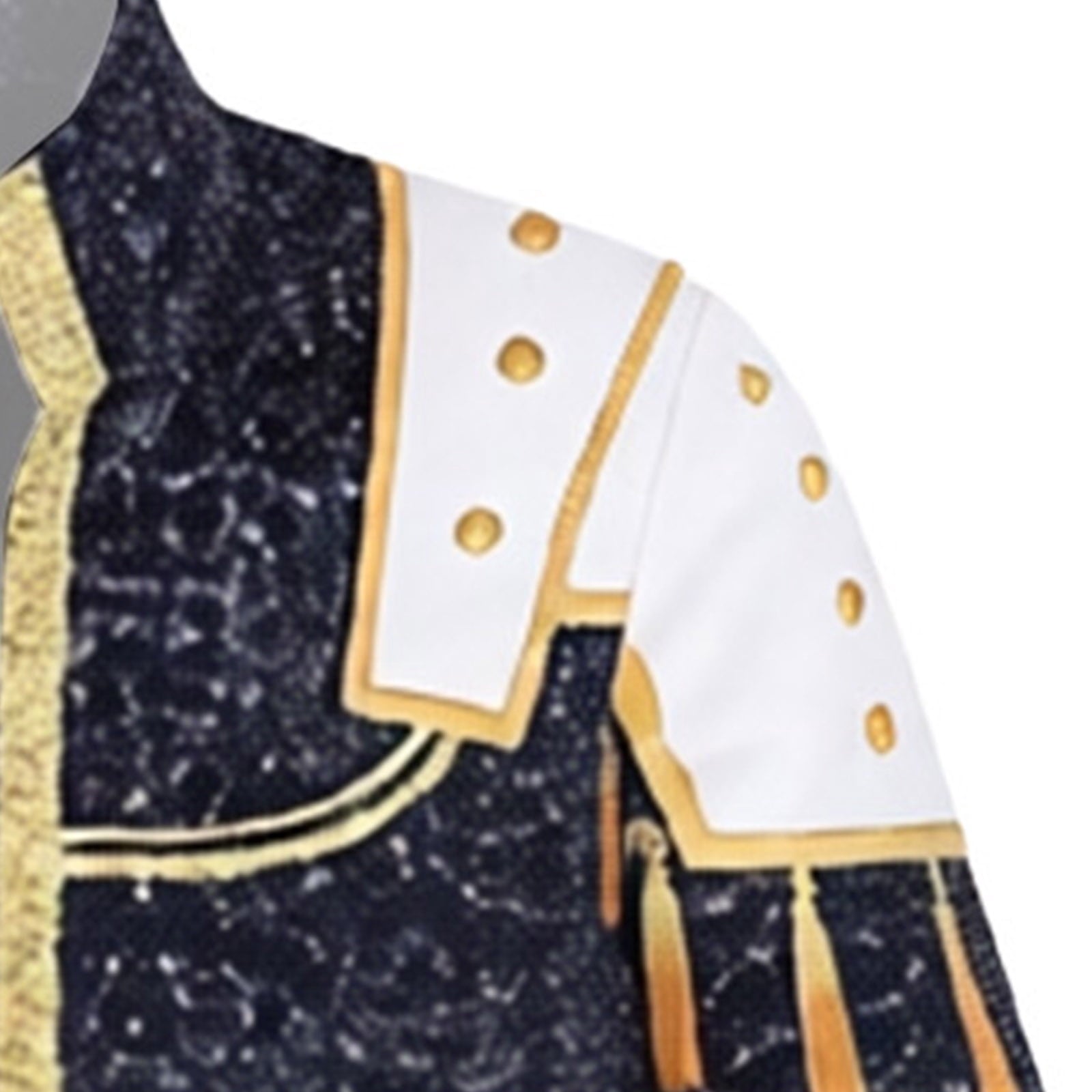 Girls black and gold pop star costume - image 21
