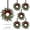 6 Pcs 9'' Mini Christmas Hanging Wreaths with Ribbon Artificial Pine Cones Red Berry Small Candle Ring Wreaths Pillar Wreath for Kitchen Cabinet Farmhouse Front Door Window Wall Xmas Holiday Decor