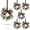 6 Pcs 9'' Mini Christmas Hanging Wreaths with Red Ribbon Artificial Norfolk Pine Red Berries and Lambs Ear Leaves Small Candle Ring Wreaths for Kitchen Cabinet Farmhouse Front Door Window Xmas Wall
