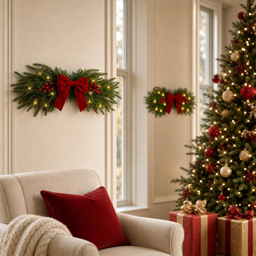 2PCS Christmas Swags - Curved - image 8