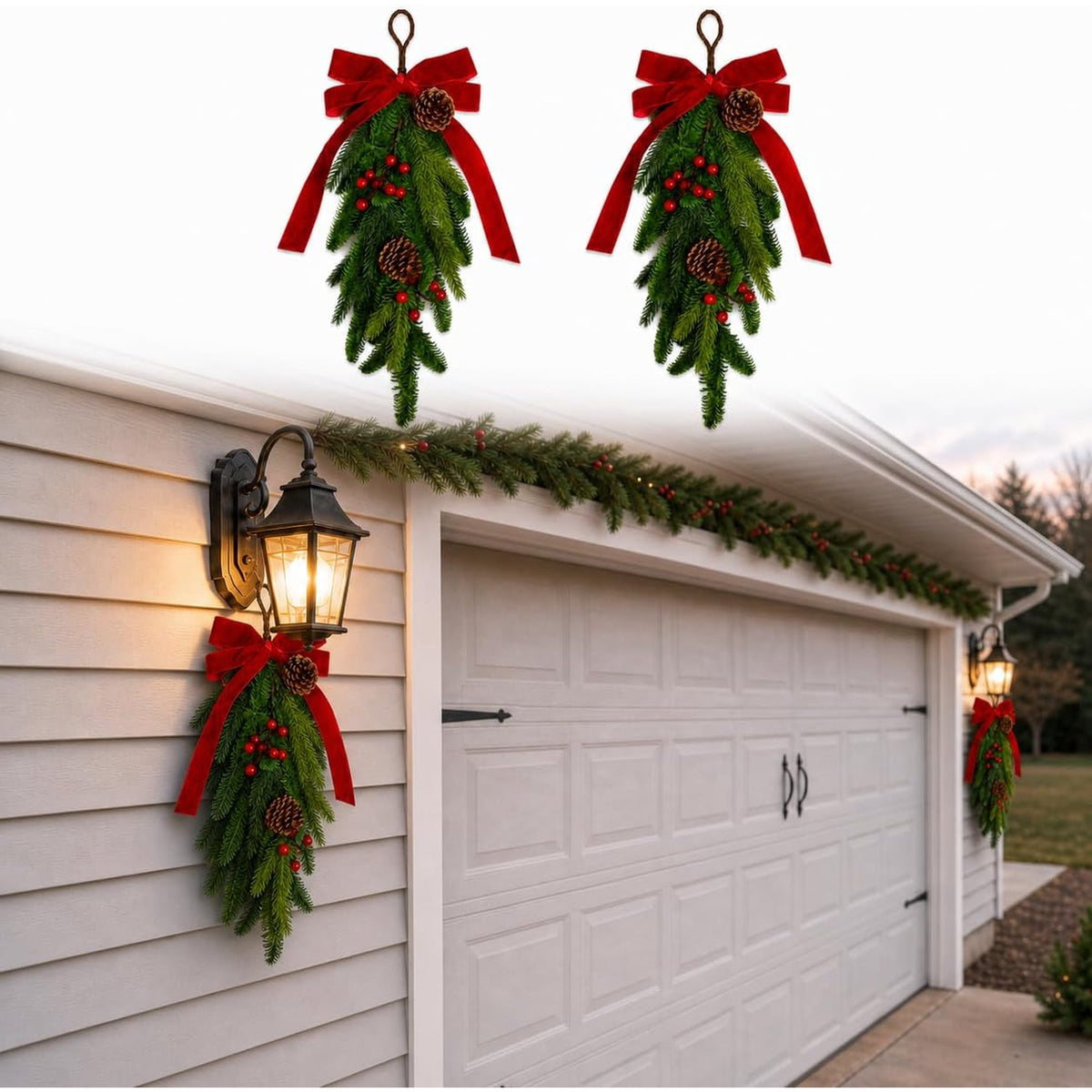 2PCS Christmas Swags - Drop
