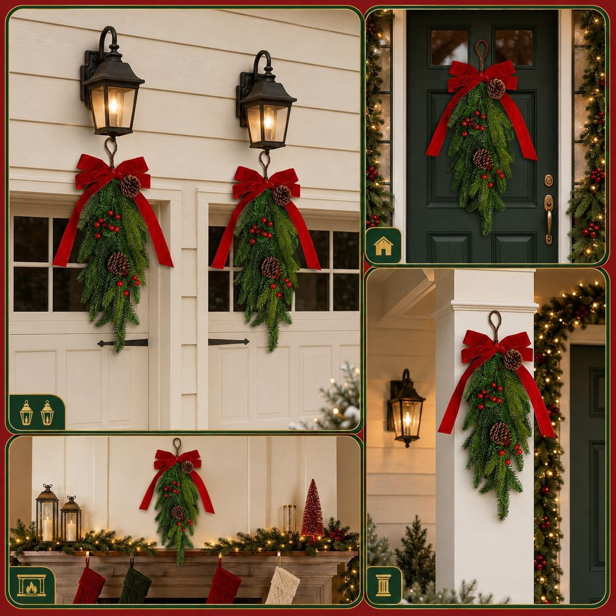2PCS Christmas Swags - Drop - image 6