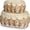 The Original Scalloped Basket with Lid – Set of 2 (15 x 11 x 6 in) – Hand-Woven Rattan Scalloped Wicker Basket with Lid, Storage Baskets with Lids for Organizing (Stripey)