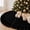 Christmas Tree Skirt,Velvet Tree Skirt with Ruffled Edge, Classic Large Velvet Fur Plush Tree Skirt for Merry Christmas(Black,60Inch)