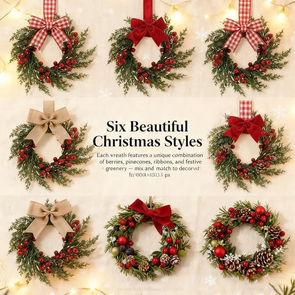 Mini Christmas wreath set product image 9
