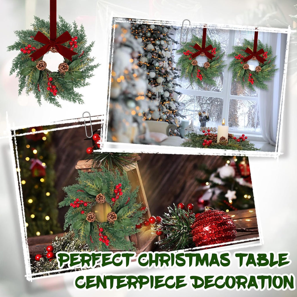 6PCS Mini Christmas Wreaths - Pine - image 6