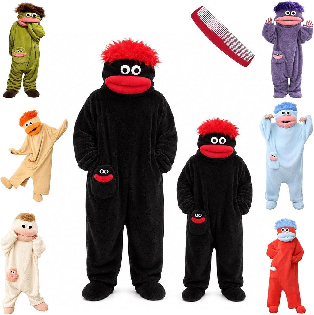 Black Funny Big Mouth Monster Onesie