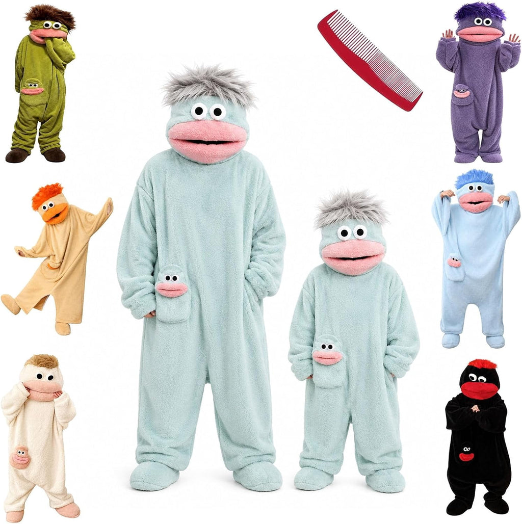 Blue B Funny Big Mouth Monster Onesie