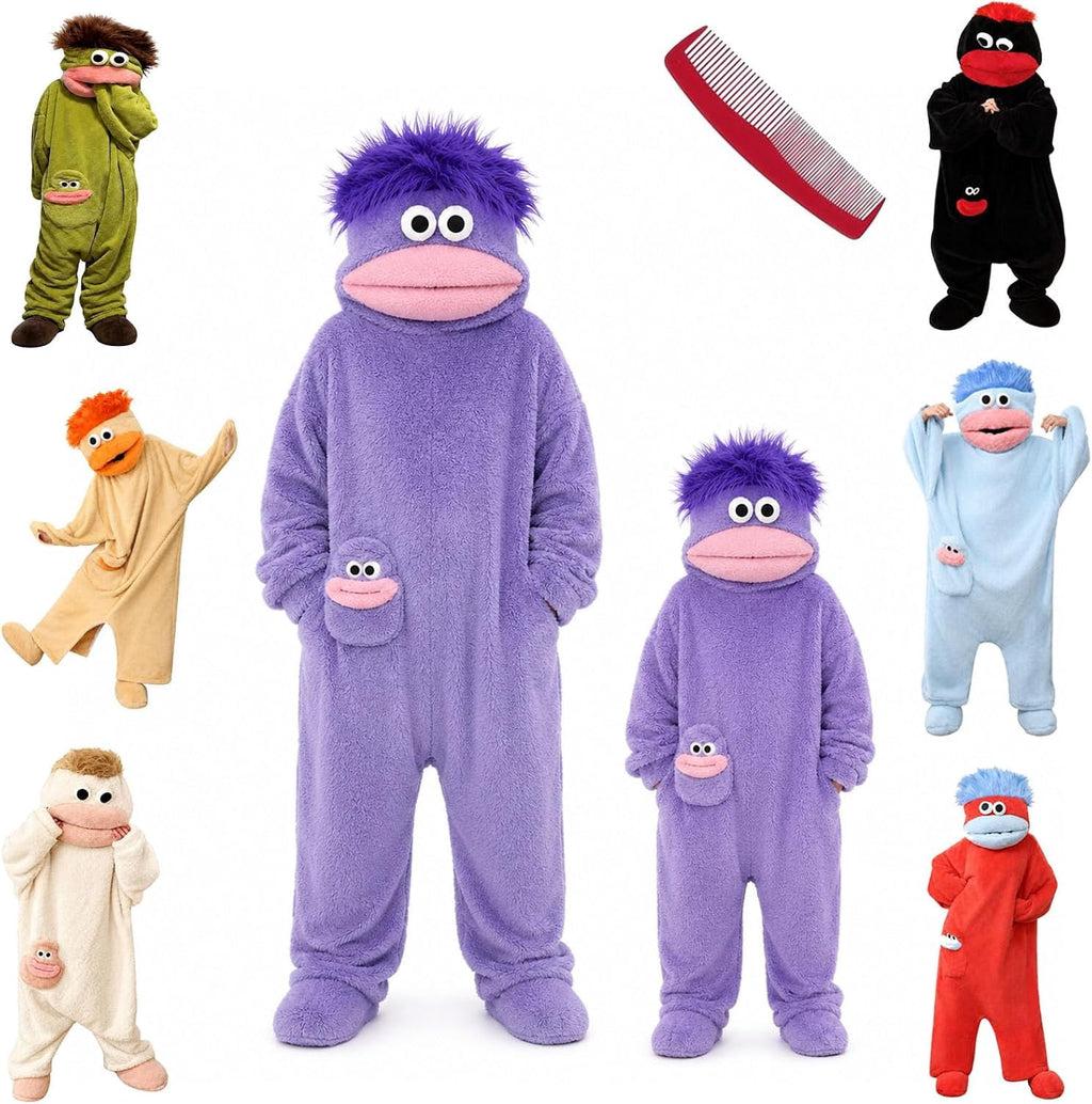 Purple Funny Big Mouth Monster Onesie