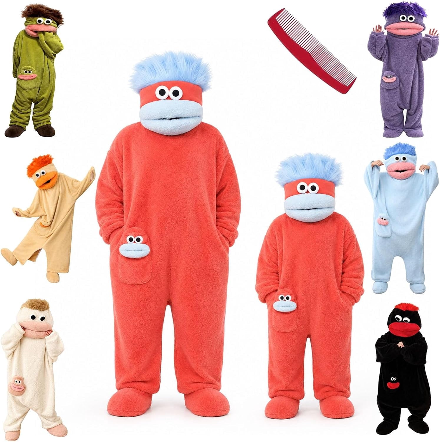 Red Funny Big Mouth Monster Onesie