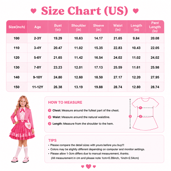 Girls Pink Princess Costume 3