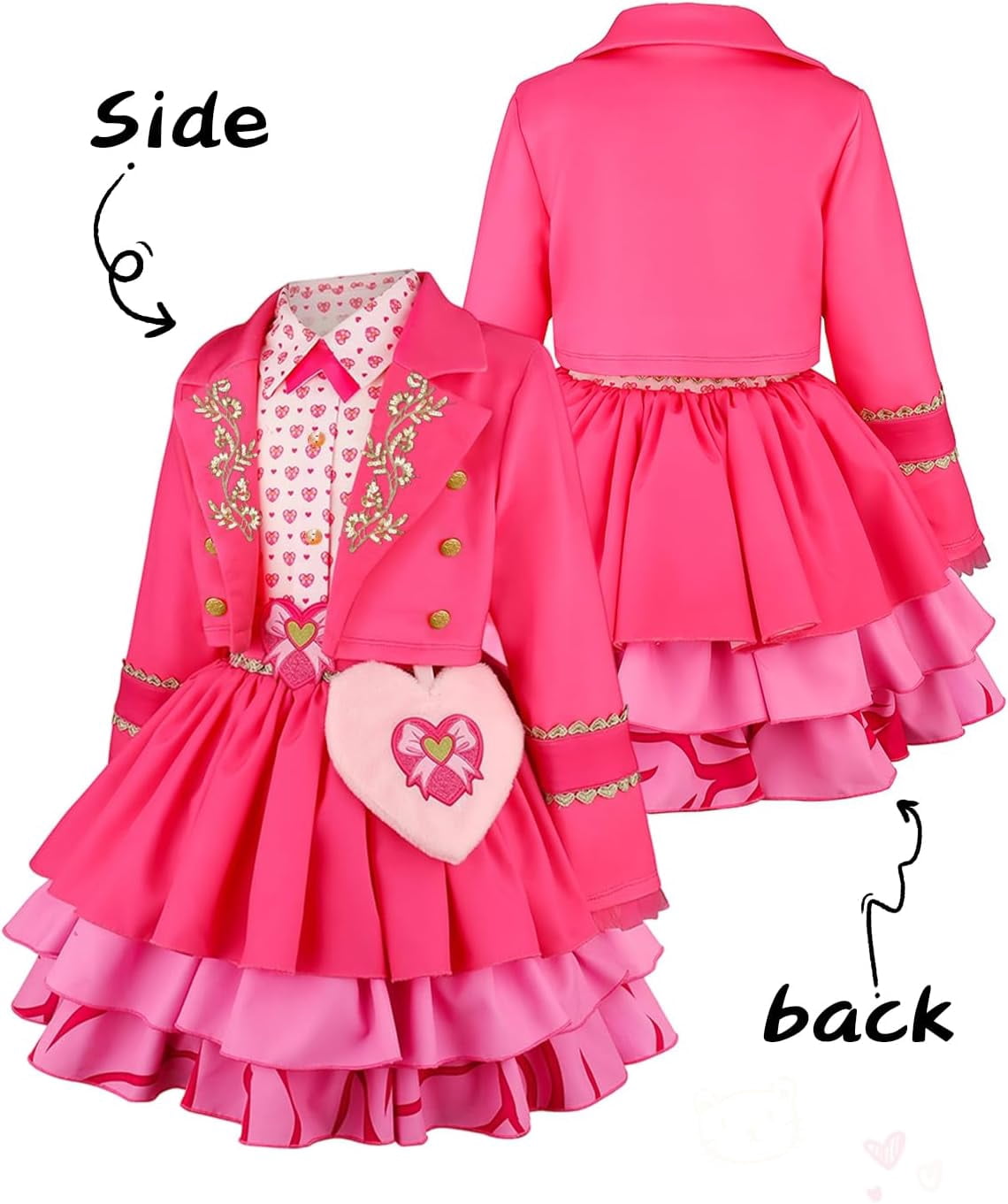 Girls Pink Princess Costume 7