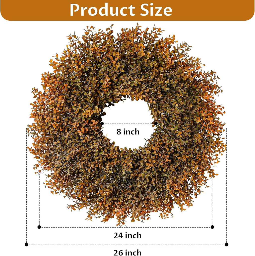Satmonnus 26 inch fall boxwood wreath image 3