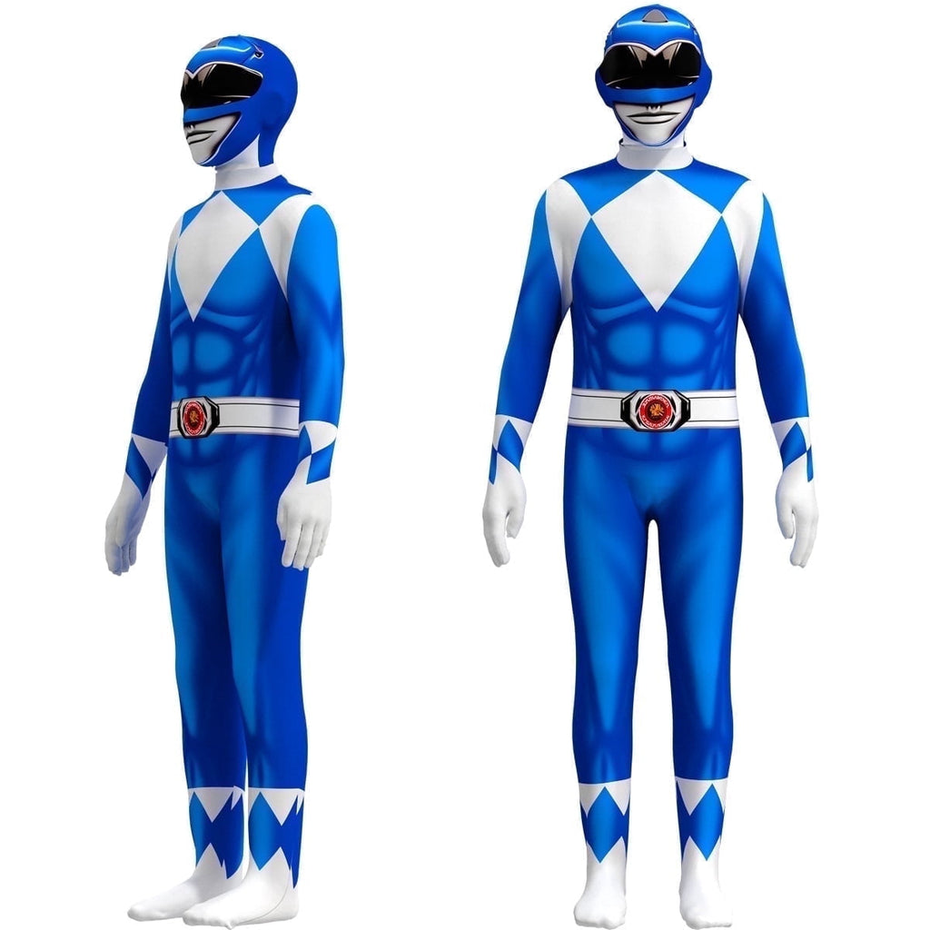 Blue kids superhero cosplay jumpsuit