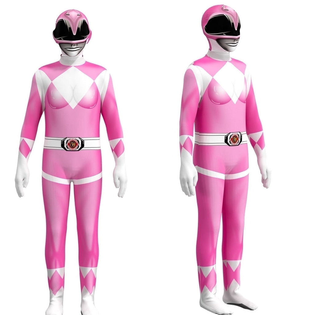 Pink kids superhero cosplay jumpsuit