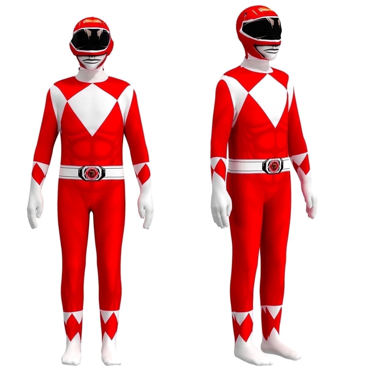 Red kids superhero cosplay jumpsuit