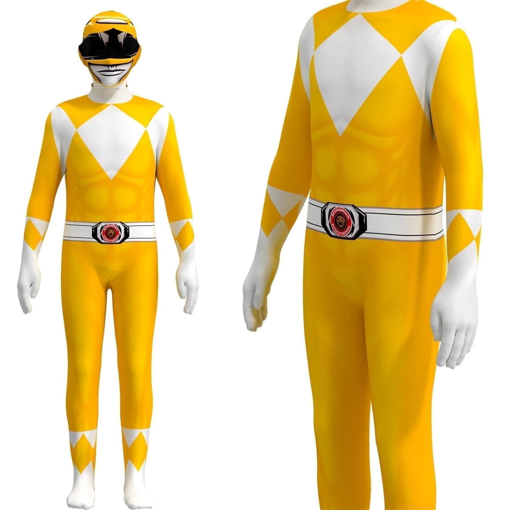 Yellow kids superhero cosplay jumpsuit
