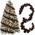 Velvet Ball Garland - Brown