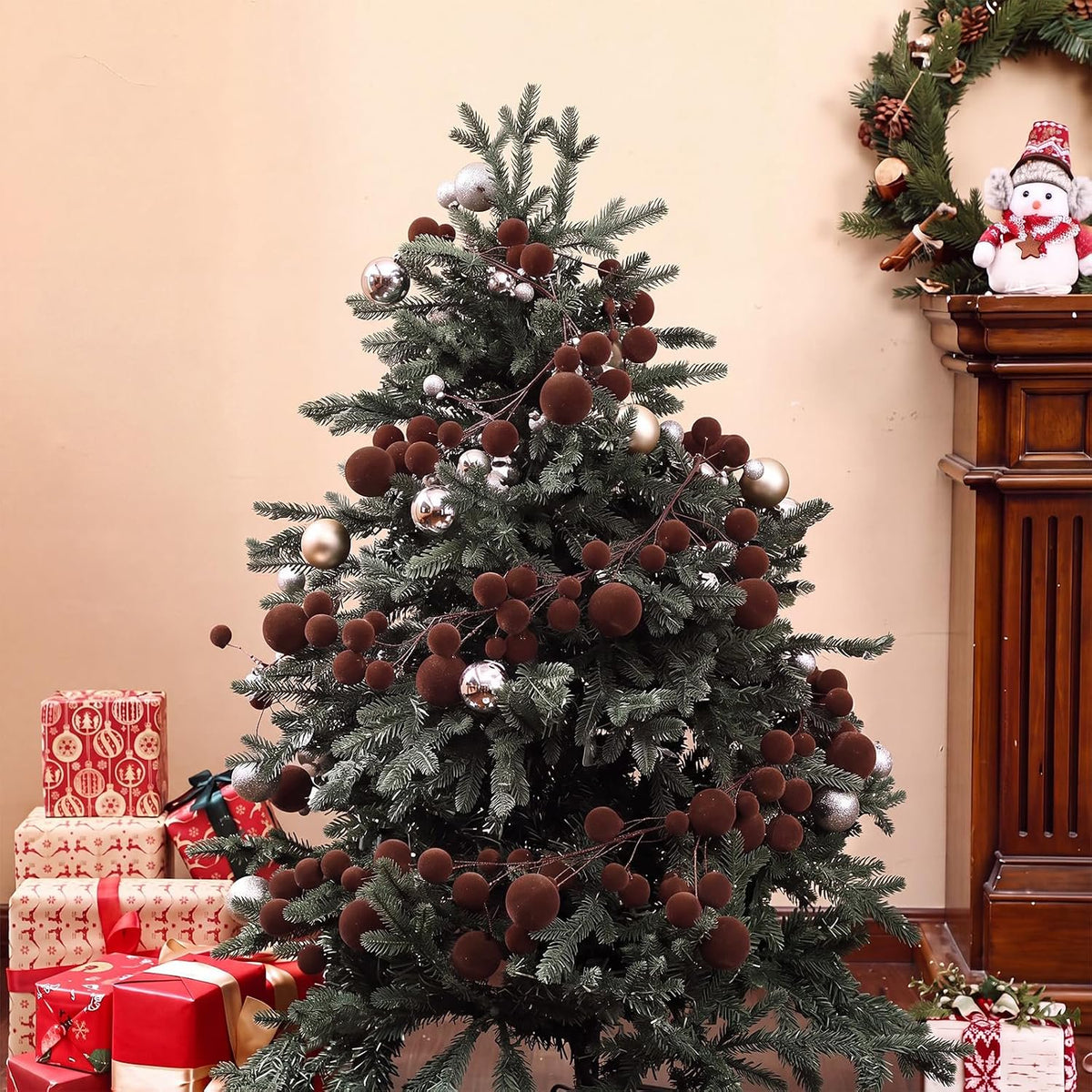 Velvet Ball Garland - Brown - image 6