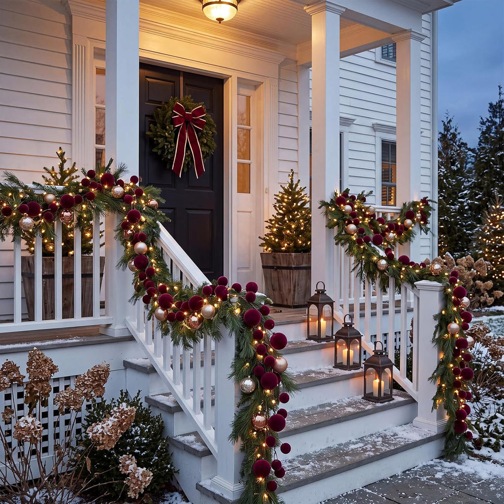 Velvet Ball Garland - Burgundy - image 3
