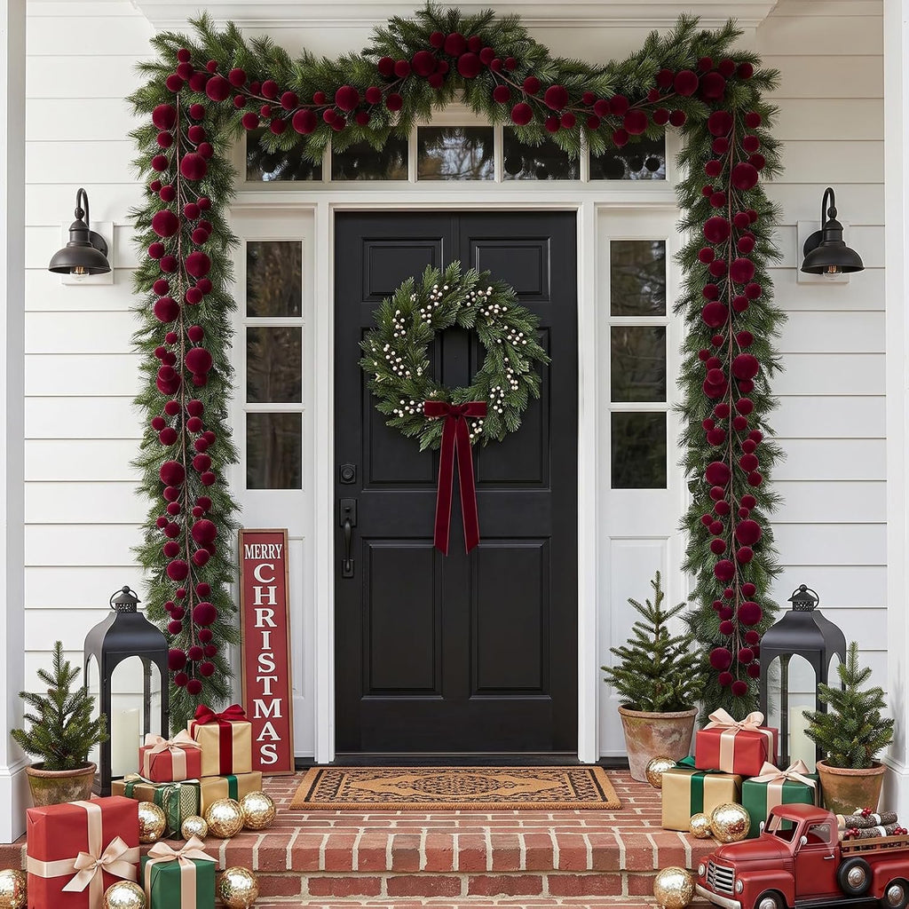 Velvet Ball Garland - Burgundy - image 6