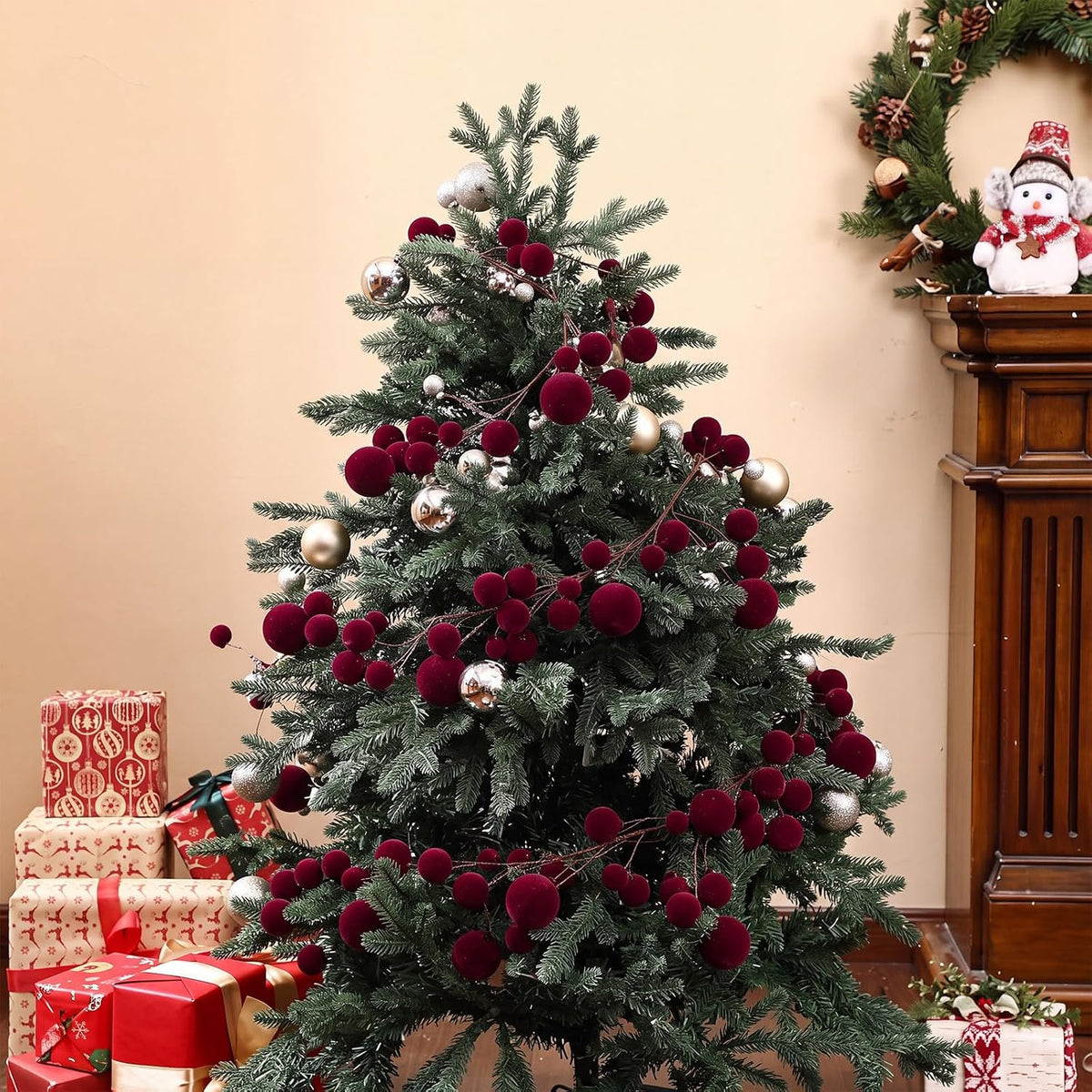 Velvet Ball Garland - Burgundy - image 7
