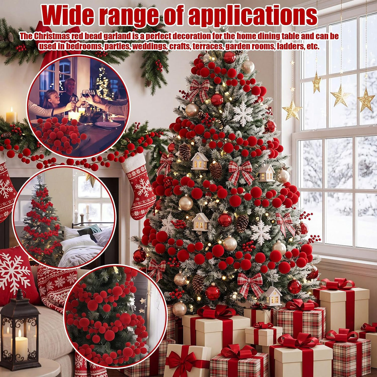 Velvet Ball Garland - Red - image 3