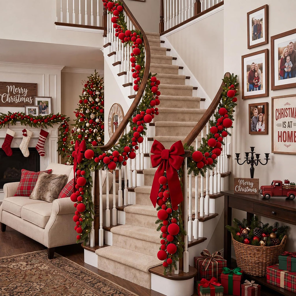 Velvet Ball Garland - Red - image 6